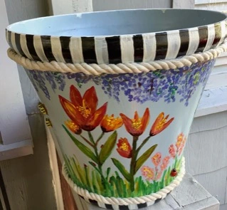 Painted Flower Pot