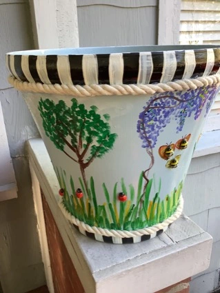 Painted Flower Pot